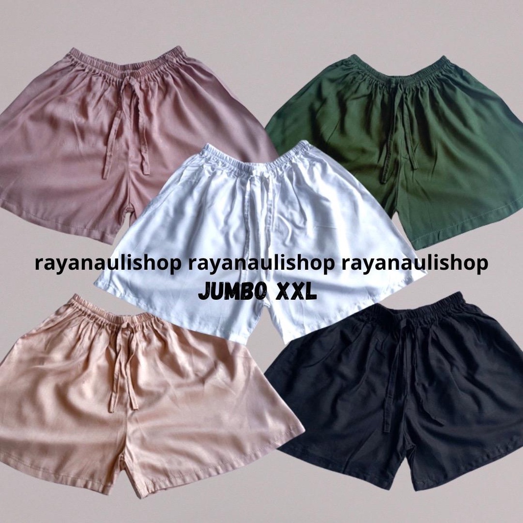 PAKET BUNDLING 5pcs CELANA PENDEK RAYON JUMBO XXL