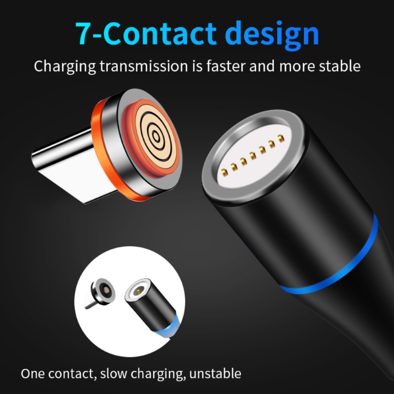 [Harga Grosir] 6A Colokan Micro Usb C Fast Charging Adapter Phone Colokan Micro Usb Type-C Untuk Android Colokan Kabel Bulat Berputar 360derajat