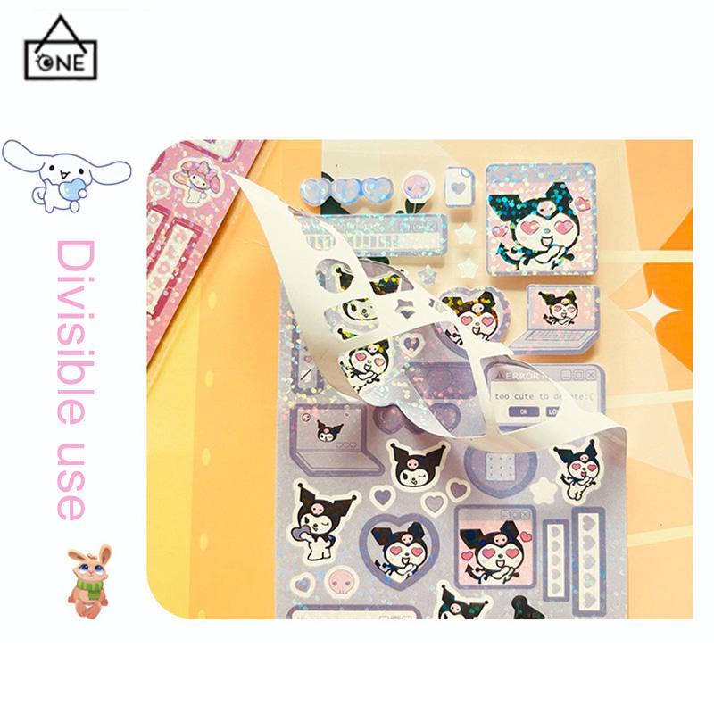 COD❤️stiker sanrio lucu kuromi steve sparkling cinnamoroll stikers jurnal toploader deco material sticker-A.one