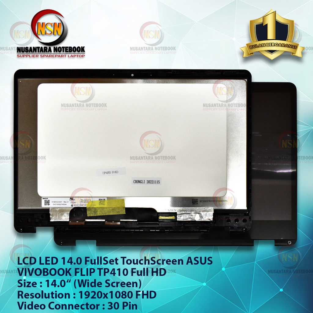 LCD LED 14.0 FULLSET Full HD 30Pin TouchScreen ASUS TP410 N140HGA-EA1