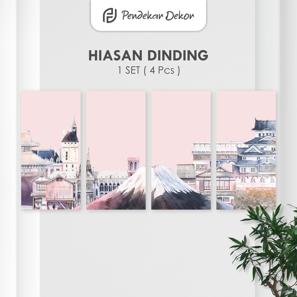 Pajangan Dinding 1 Set Gunung Fuji Unik Aesthetic
