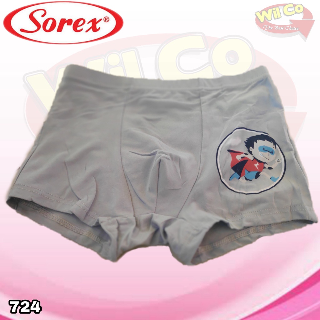 K724 - (Harga 1Pcs) CELANA DALAM ANAK COWOK [BOXER] PAKAIAN DALAM ANAK SOREX SIZE S - XL