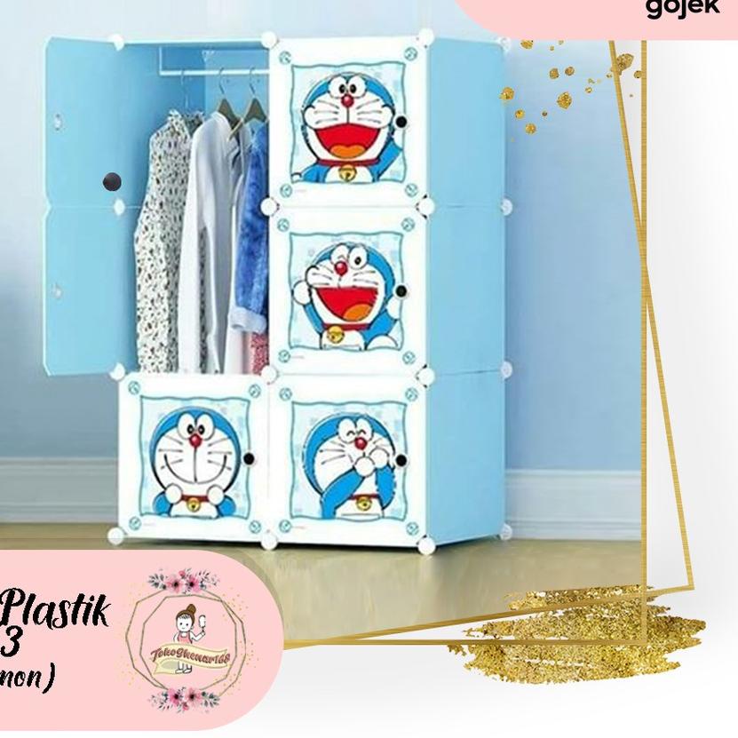 ✧ Lemari Pakaian 6 PINTU Motif Lemari Plastik 6 susun (LEMARI PLASTIK 2X3 ),SHENAR ♢