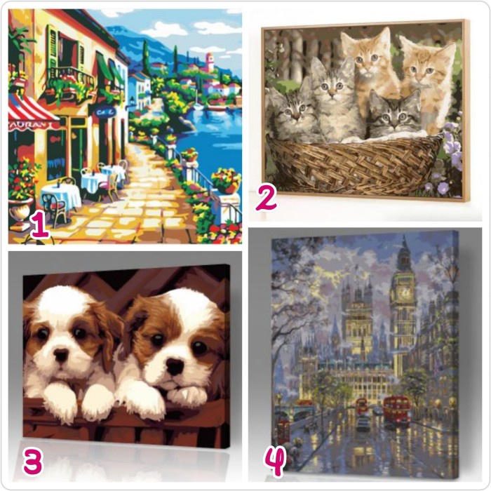 

DISKON SHOPEE/ painting by numbers / alat lukis / lukisan / mewarnai / gambar (40x50)