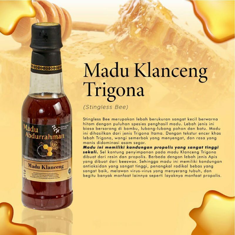 

Classica2106 Madu Klanceng / Kelulut, Lebah Trigona Itama, Rasa Asam Segar