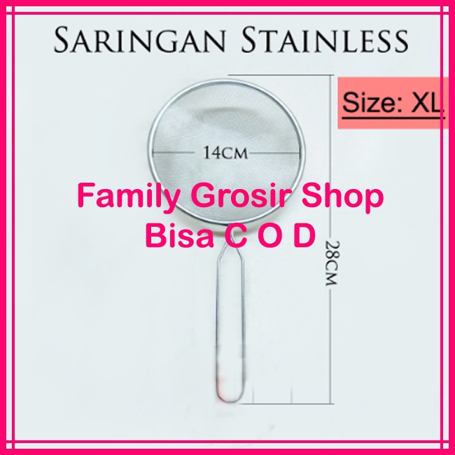 Saringan Stainless Diameter 8cm/10cm/12cm/14cm | Saringan Minyak | Saringan Teh