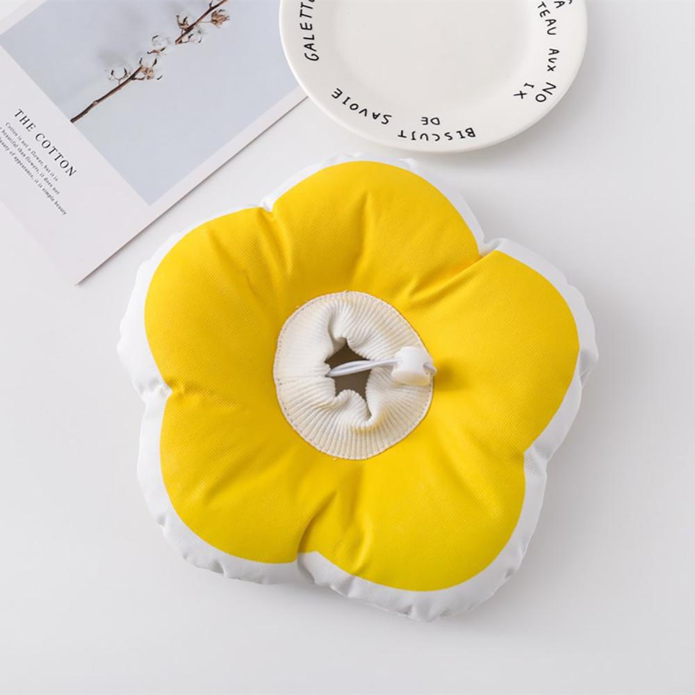 Timekey Lovely Flower Lembut Elizabeth Ring Adjustable Pet Collar Penutup Kepala Tahan Air Gores Dan Anti Gigit Anjing Kucing Kerah Perlengkapan Hewan Peliharaan K5T6