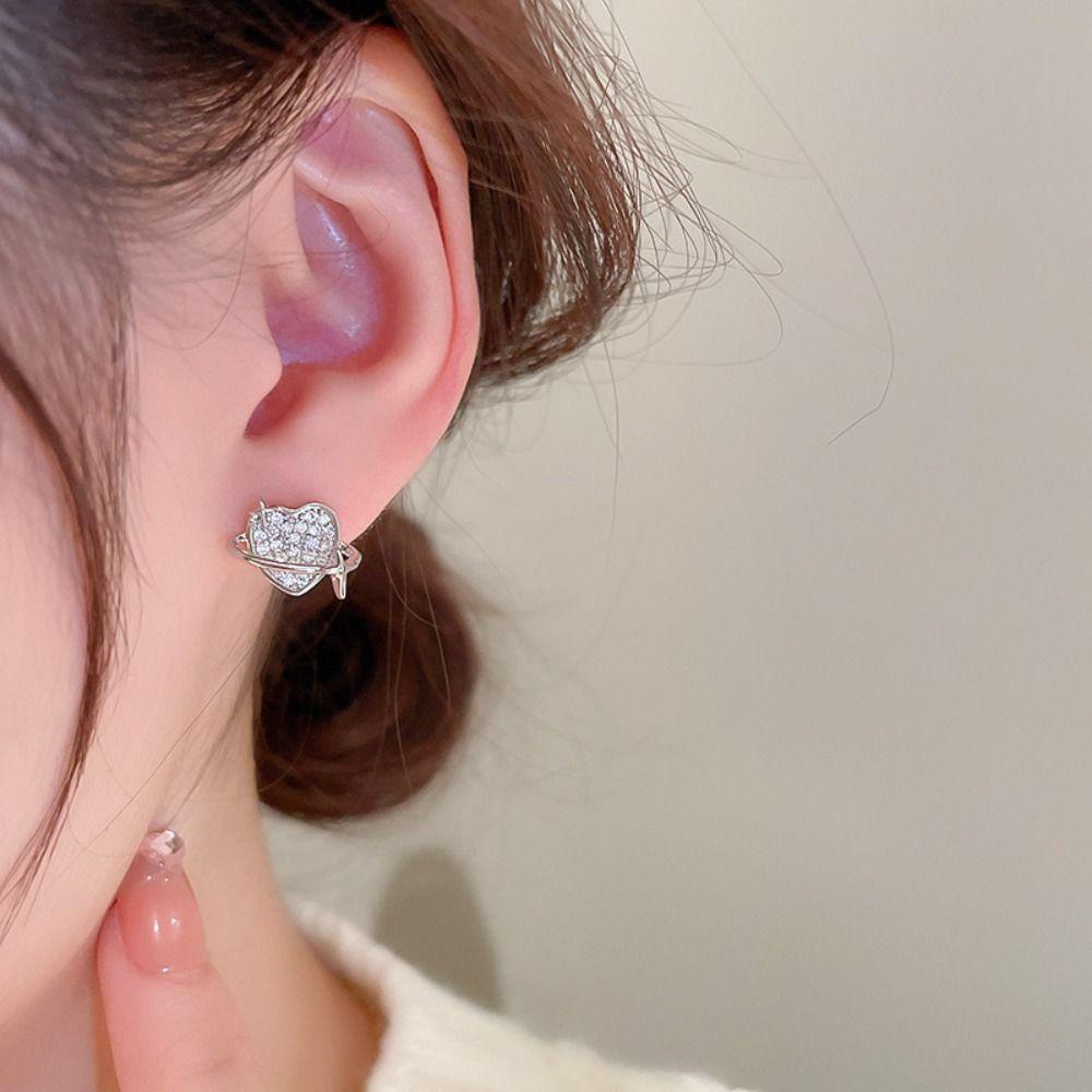 Mxbeauty Anting Planet Trendy Mini Mutiara Mewah Elegan Fashion Manis Perhiasan Fashion