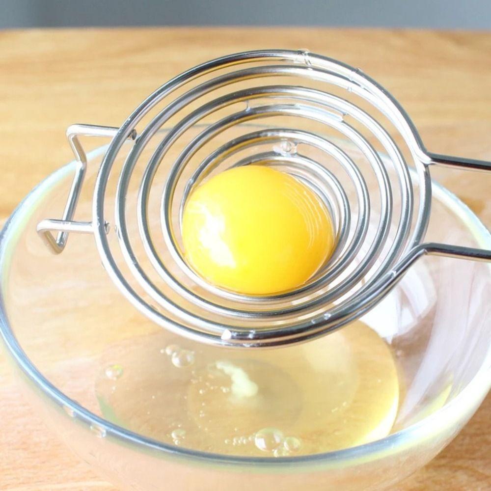 [Elegan] Alat Pemisah Kuning Putih Telur Koki Masak Stainless Steel Dapur Pemisah Corong Alat Saringan