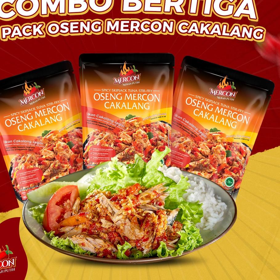 

♘ Mercon Merah Putih - Hemat Combo Bertiga || 3 x Oseng Mercon Cakalang ℗