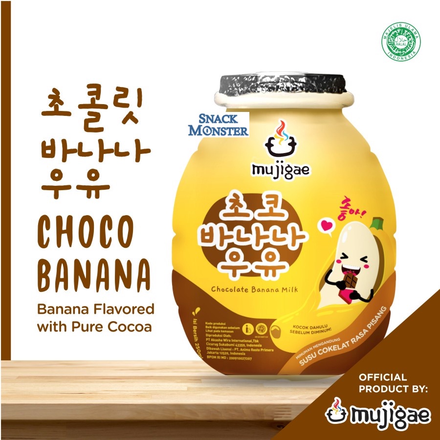 

Cahayadstore Mujigae Banana Milk, Chocolate Banana, Strawberry - Netto 250 Ml