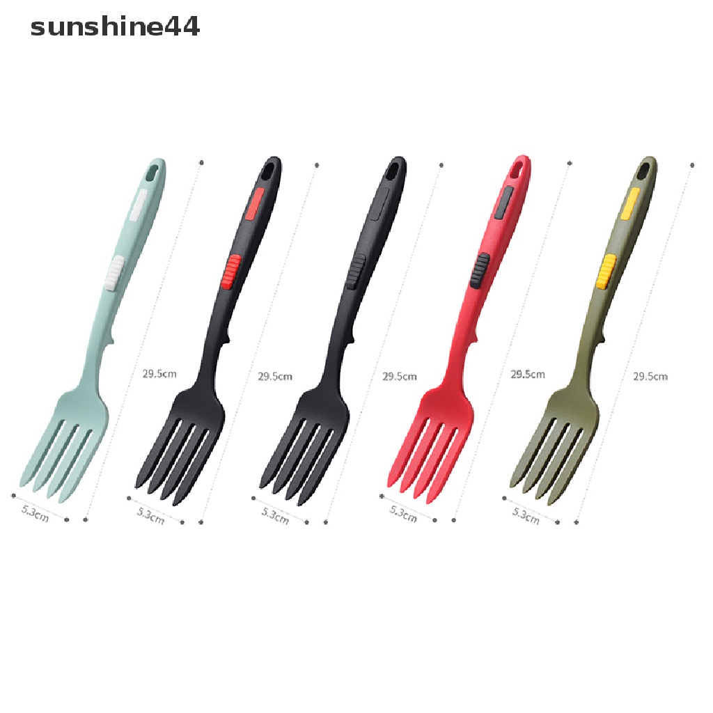 Sunshine Alat Masak Fleksibel Multi Fungsi Spaghetti Silicone Fork Salad Forks ID