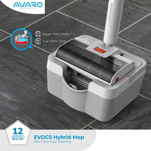 Avaro Evocs Hybrid Mop Cordless - Alat Pel Canggih Wet &amp; Cleaning