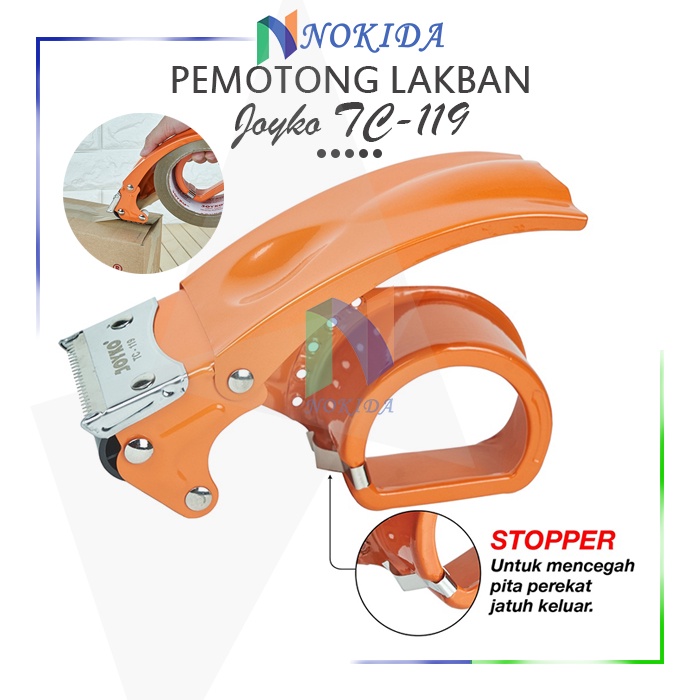 

Nokida Tape Cutter Joyko TC-119 Dispenser Lakban Besar / Cuter Solatip Pemotong Lakban perekat Joyko