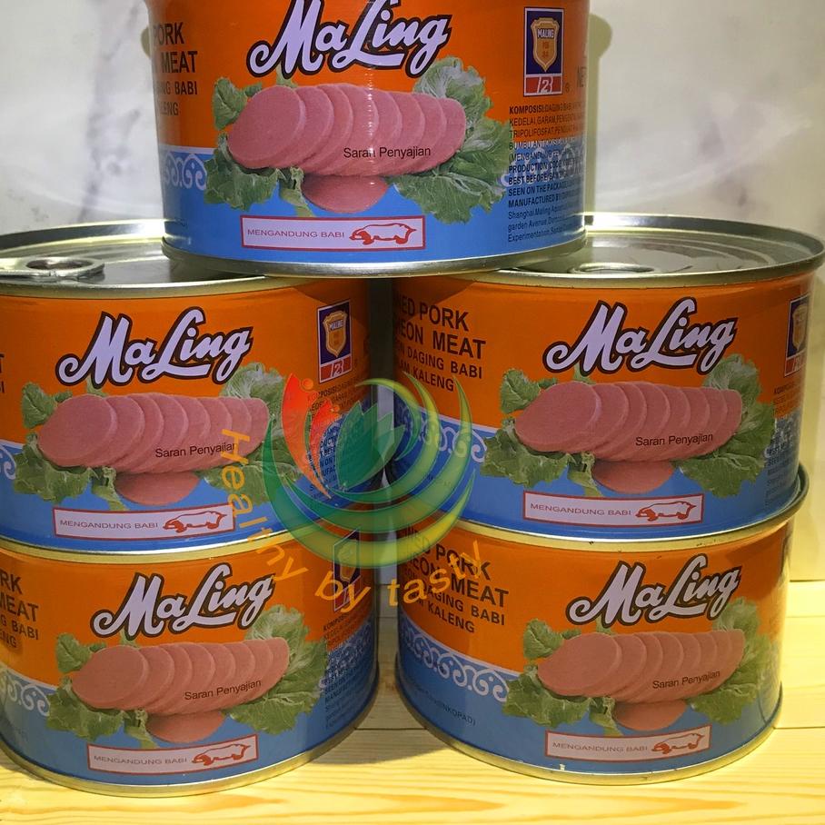 

✯ Ma Ling Luncheon Pork 397 gr TTS Canned / Daging Ham Babi Maling NON HALAL ◘