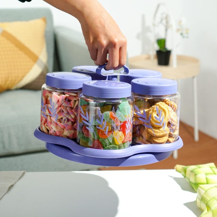 TOPLES PLASTIK KUE KERING LEBARAN BENING CANTIK UNIK ANGIE CANISTER