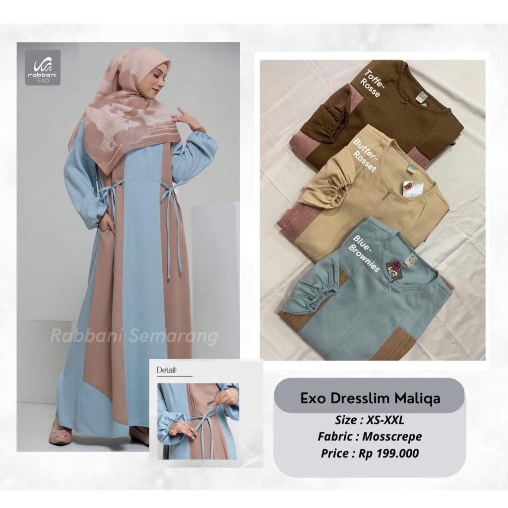 RABBANI ORI_ EXO DRESSLIM MALIQA RABBANI ORI - GAMIS RABBANI TERBARU - GAMIS REMAJA KEKINIAN
