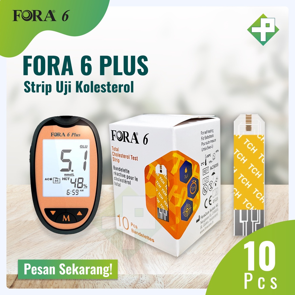 Fora 6 Plus Strip Kolesterol Total / Total Cholestero Strip / isi 10's