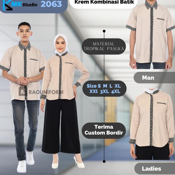 BAJU KERJA KANTOR WANITA TANGAN PANJANG/PENDEK MURAH SERAGAM KARYAWAN