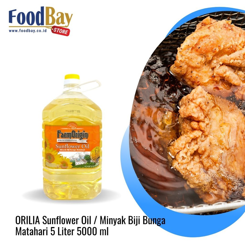 FARM ORIGIN Sunflower Oil 5L / Minyak Biji Bunga Matahari 5 Liter / 5 L