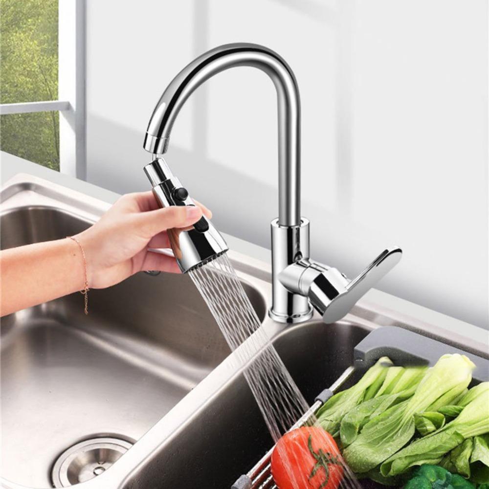 Lanfy Faucet Extender ABS Tahan Lama Adjustable Anti splash Hemat Air Aksesoris Dapur Kamar Mandi Pengganti360° Nozzle Keran Air Bertekanan Putar