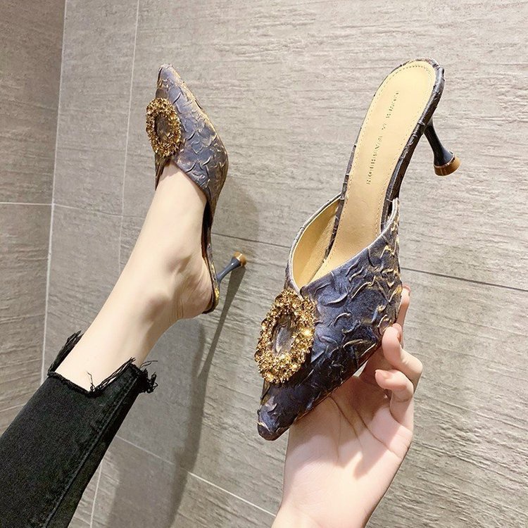 (Restock) Heels Wanita Pesta Heels Kekinian Import Elegant Party Mules 6720