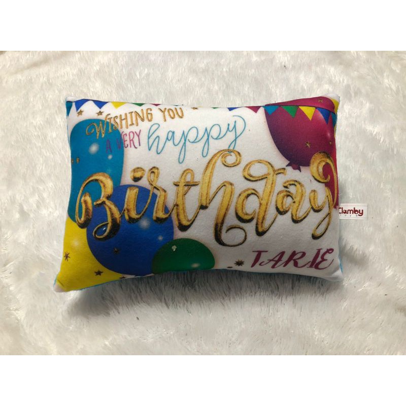 Bantal Print Nama | Kado Birthday | Souvenir Bantal Ulang Tahun