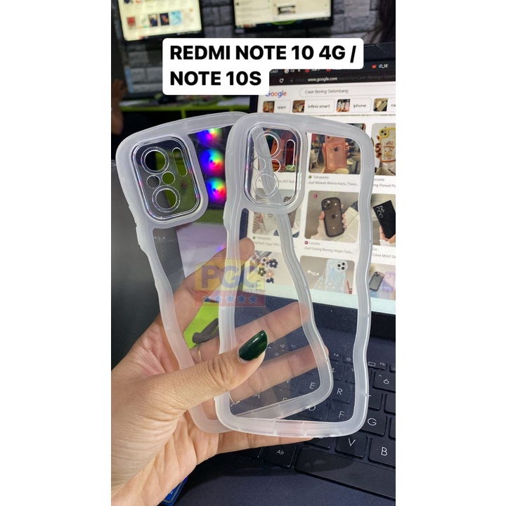 Case Clear Gelombang ( REDMI NOTE 10 4G / NOTE 10S ) Casing Hp Terbaru 2023 - PGC MALL
