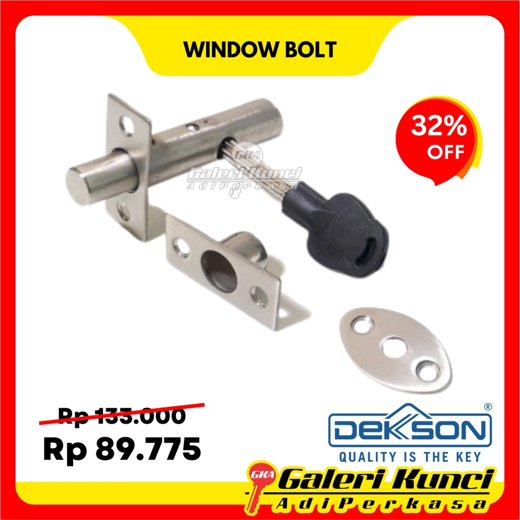 Window Bolt Dekson Dekkson With Key Grendel Jendela