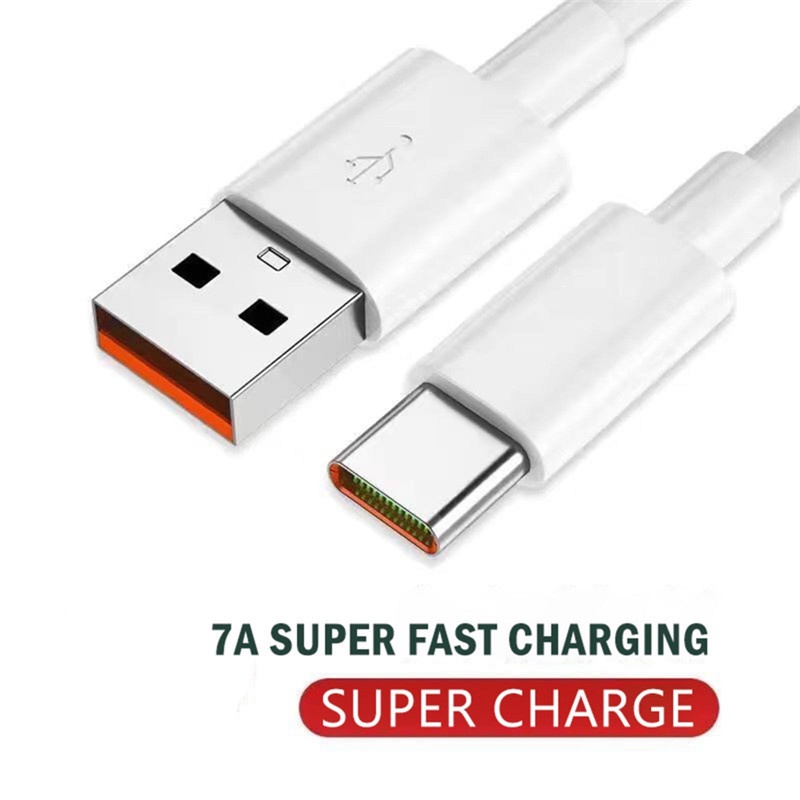 7a 100W Tipe C Kabel USB Kabel Charge Super-Cepat Untuk Huawei Mate40 30 Xiaomi Samsung Pengisian Cepat USB Charger Kabel Data Cord