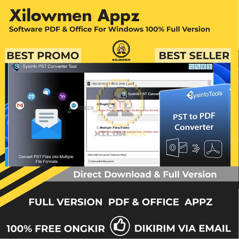 [Full Version]  SysInfoTools PST to PDF Converter Pro PDF Office Lifetime Win OS