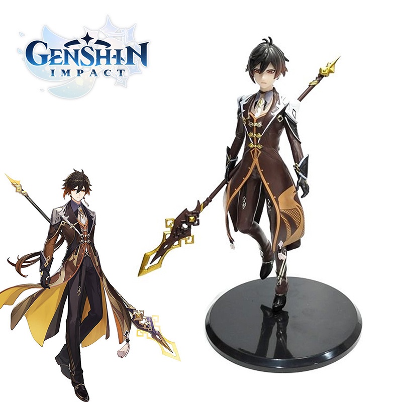 Game Genshin Impact Zhongli 19cm Figures Toy Collectible Model Kids Xmas Gifts