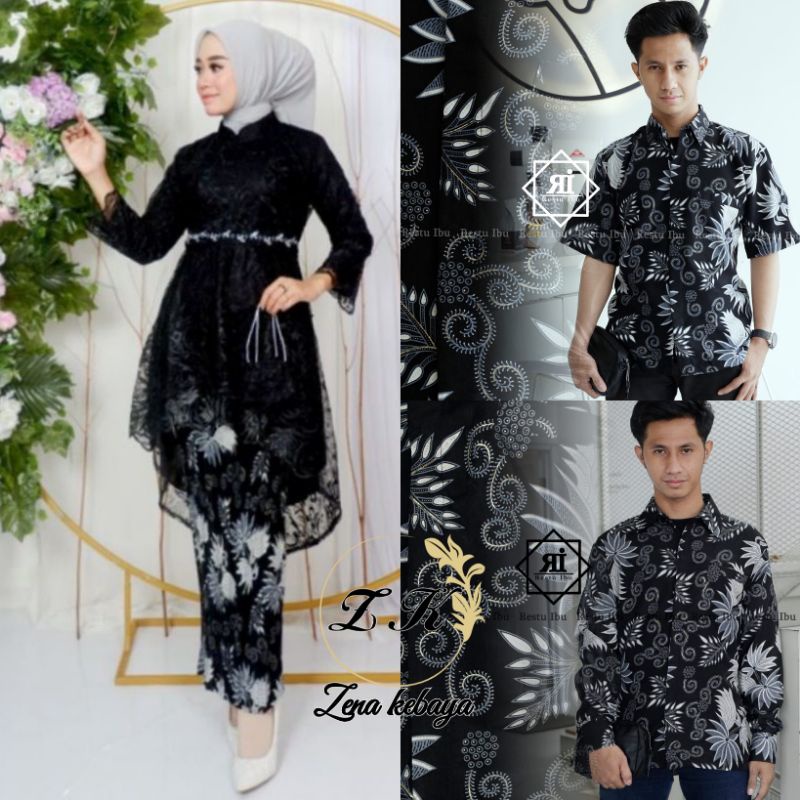 COUPLE KEBAYA TUNIK LESTY COUPLE PASANGAN LAMARAN COUPLE KEBAYA PAYET