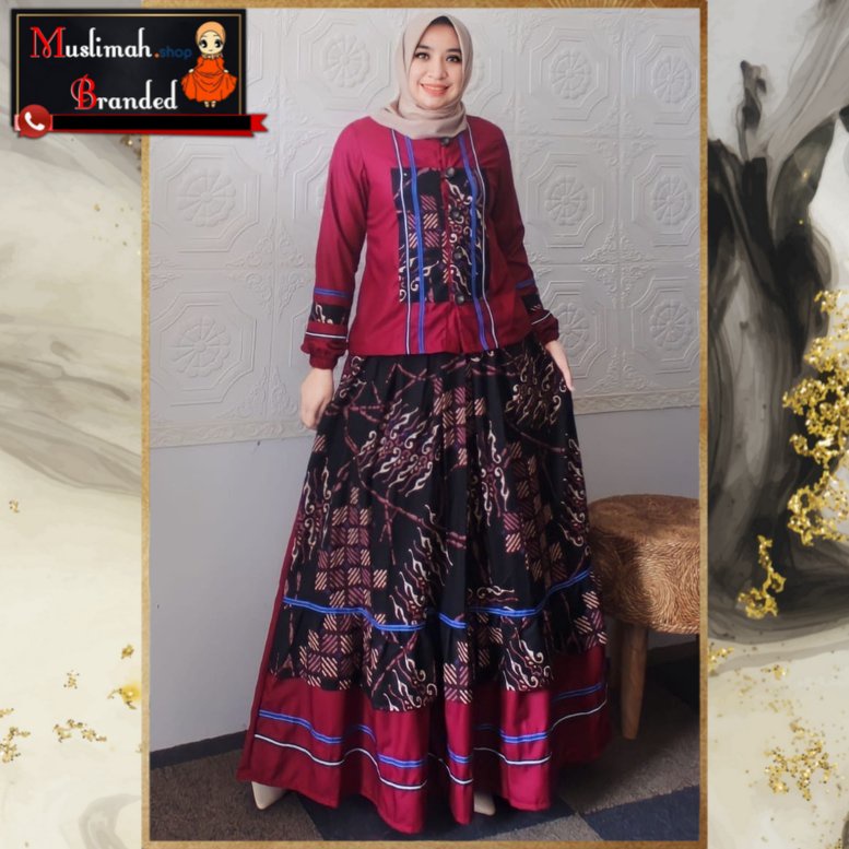 Baju lebaran DEURA Setelan Rok D312 / Setelan Wanita Terbaru / Setelan Remaja Pesta - MUSLIMAH BRAND