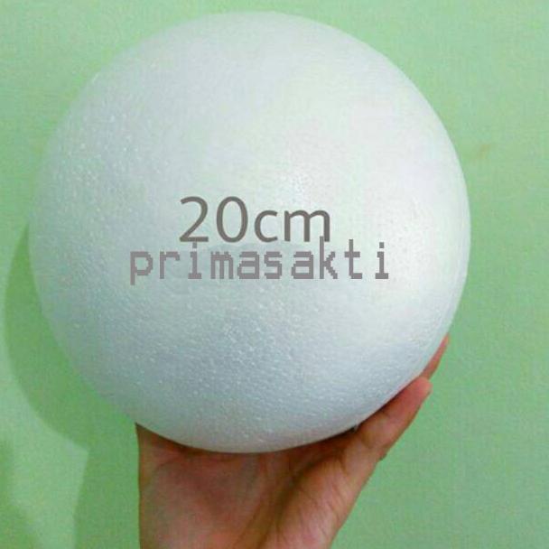 

H90 Sterofoam Gabus bola 20 cm putih 1 BIJI RESTOCK ニ