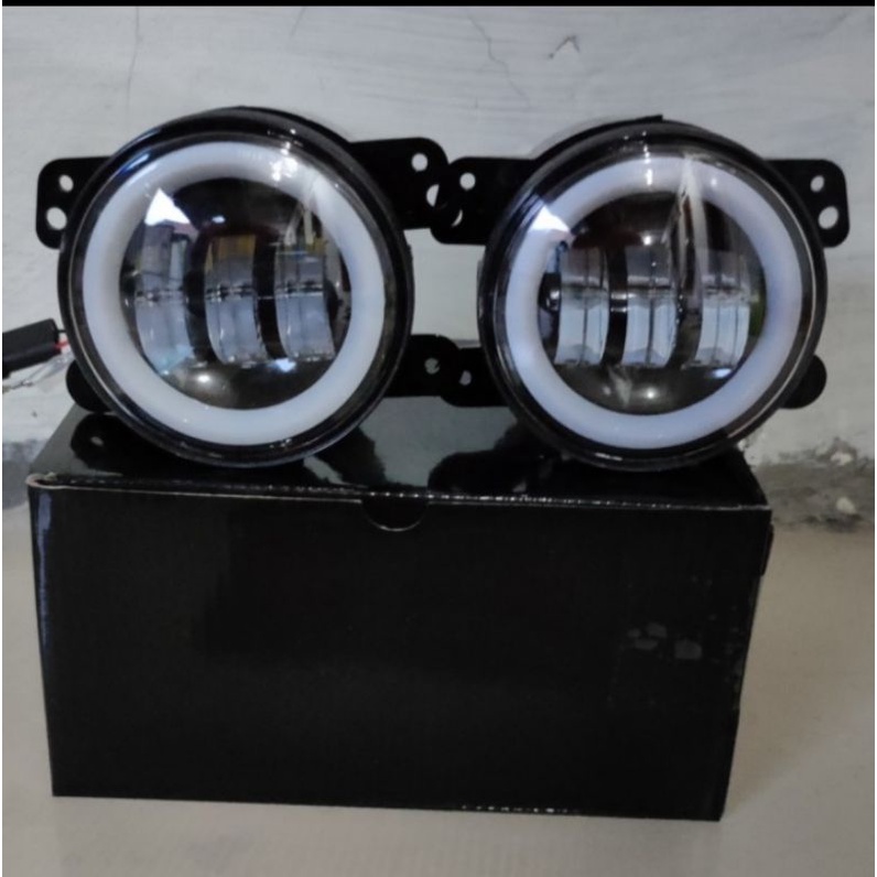 Lampu Led Foglamp Jeep Rubicon 3 Lensa Daymaker Mini 4inch
