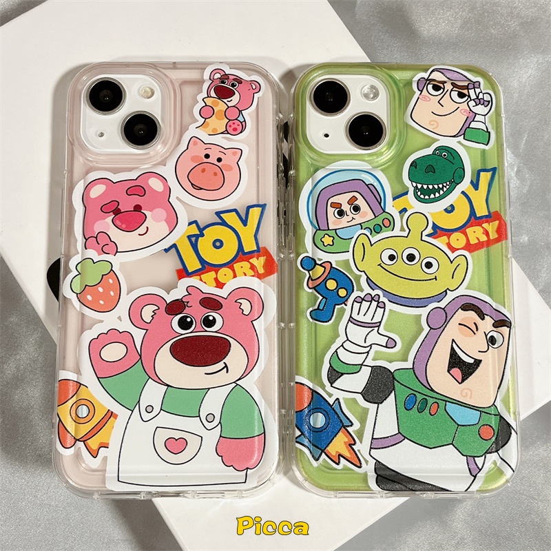 Case Cerita Mainan Kartun Untuk Redmi 9T 10 9C NFC 9A 10A A1 Redmi Note 9 10 10s 11 11s Note11 Note10 Note10s Note9 Cute Manyo Buzz Lightyear Alien Lembut Airbag Anti-Jatuh Shockproof Case