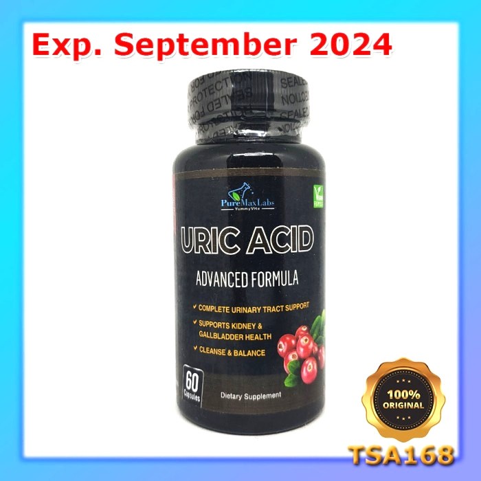 Pure Max Labs Uric Acid Advanced Formula 60 Caps Asam Urat