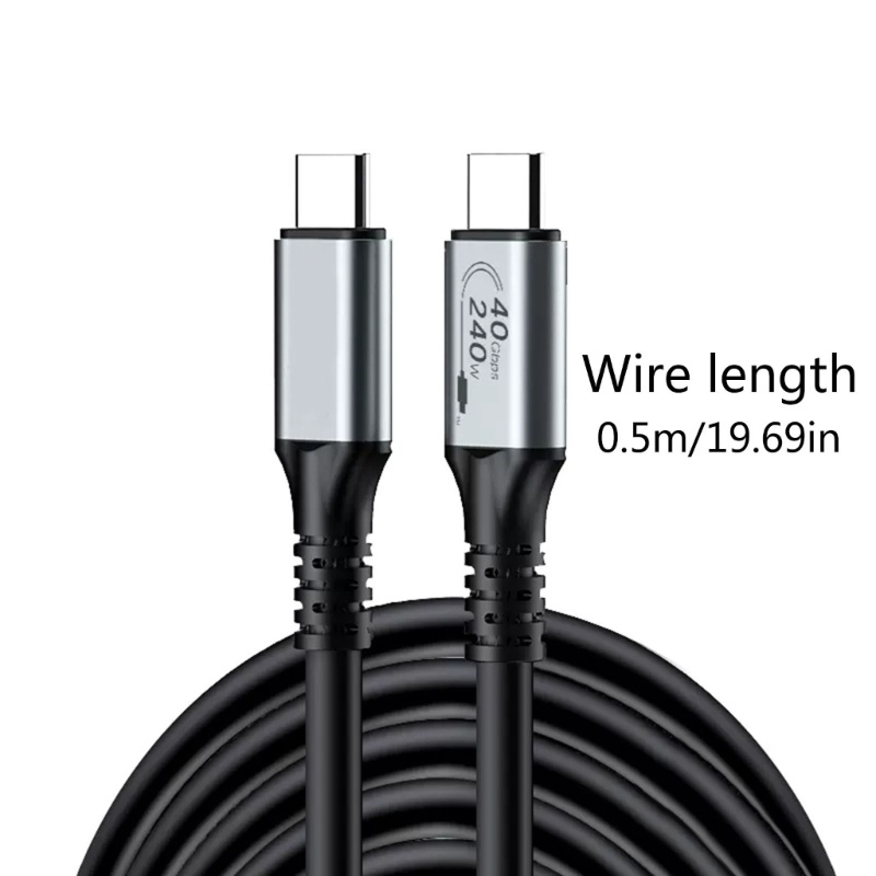 Btsg 240W Fast Charge USB4 Type C Untuk Thunderbolt 4kabel Coaxial 40Gbps 8K USB C