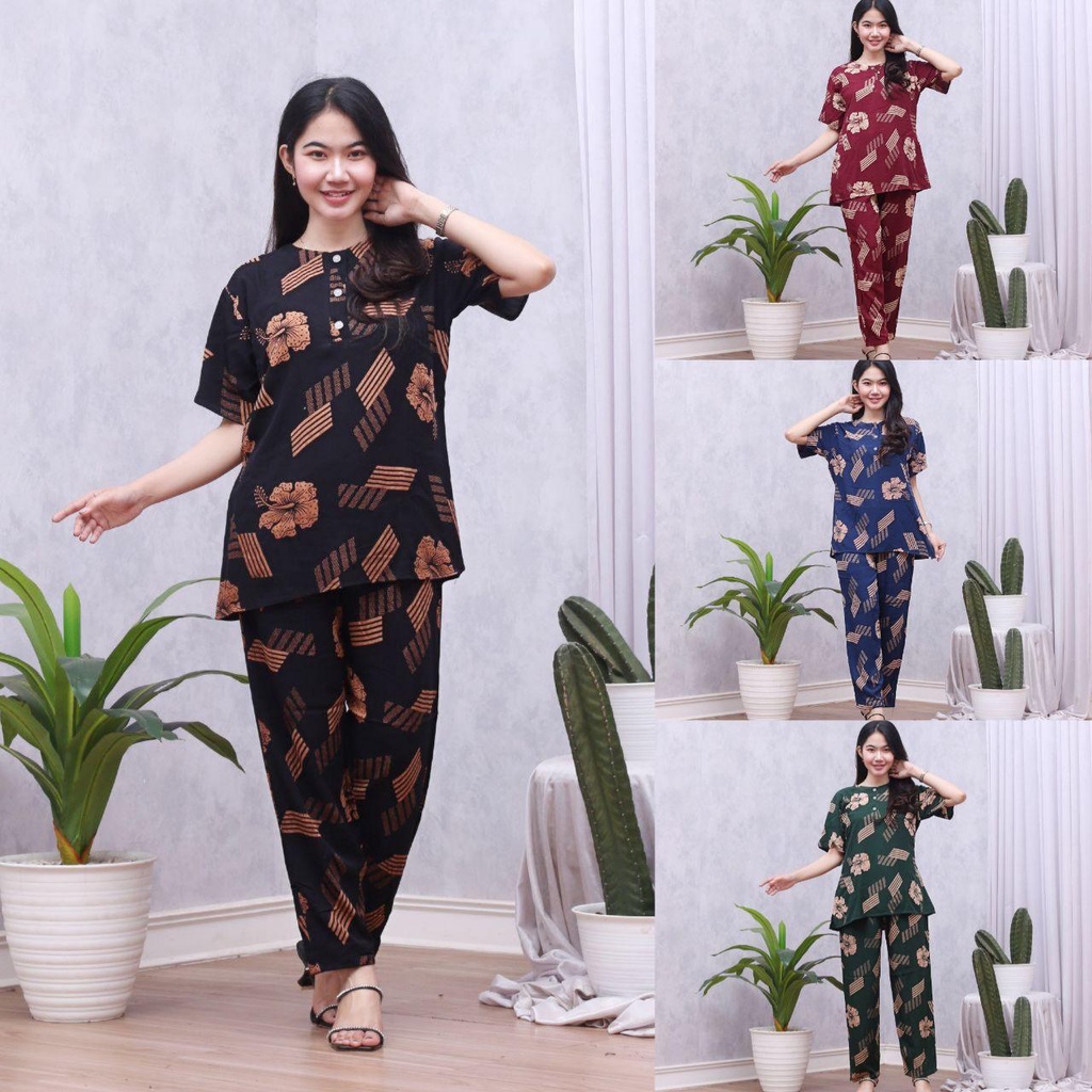 Setelan CP ANDIN Setelan Tyedye Batik Piyama Batik Baju Tidur Dater Cantik