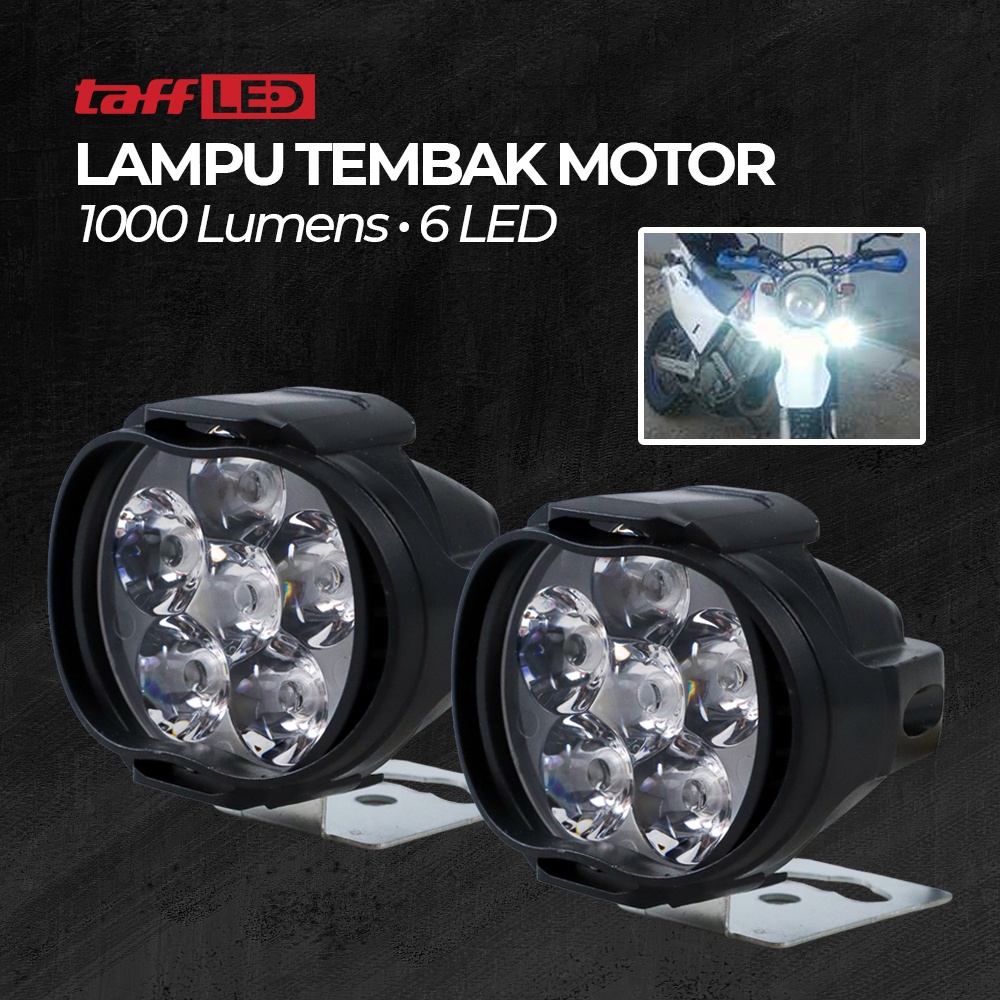 Lampu Tembak Motor LED High Beam 1000 Lumens 2PCS - U5 - OMRSFVBK Black