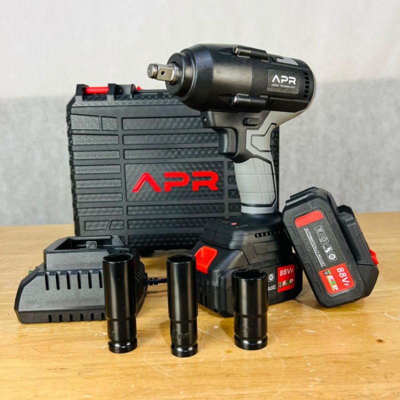Pembuka baut 1500NM impact WRENCH APR JAPAN JUMBO 88V 1500NM HITAM EDITION Original