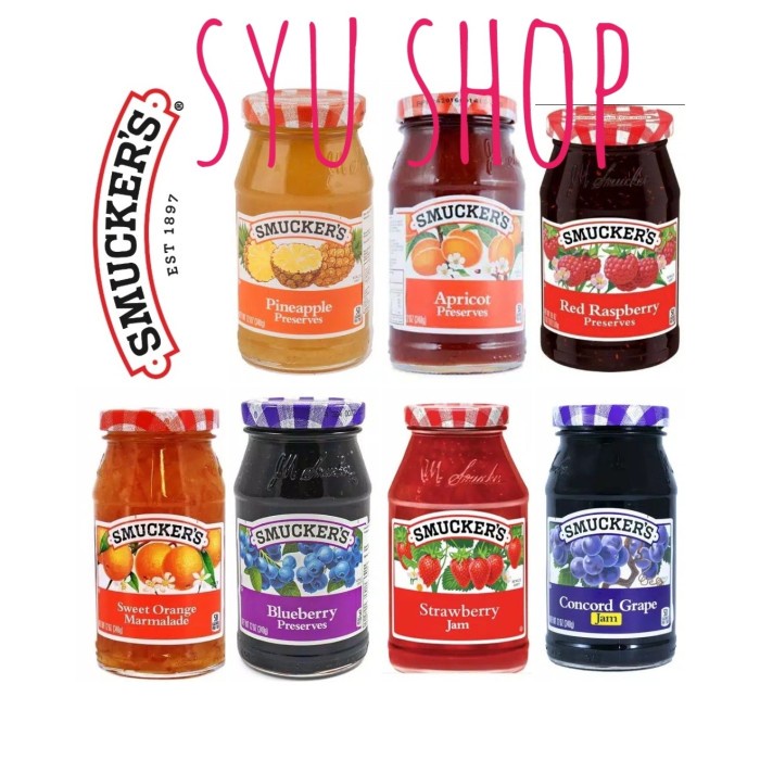

Terlaris ✨ -smuckers smucker's jam selai 340 gr strawberry orange blueberry grape - orange marmalad2.2.23