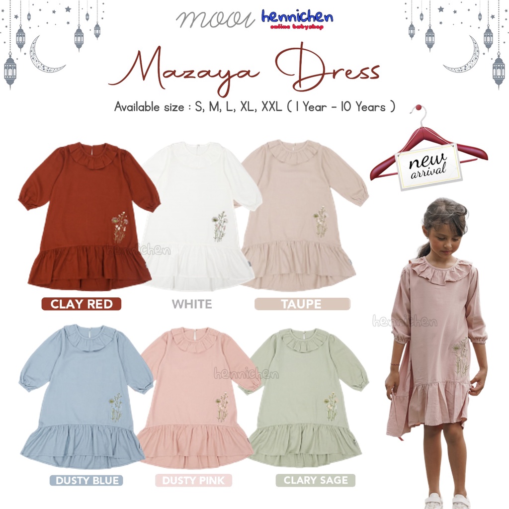 PROMO 7.7 PROMO BAJU LEBARAN MURAH MOOI EDISI LEBARAN MAZAYA DRESS BAJU DRESS ANAK PEREMPUAN DRESS LEBARAN ANAK PEREMPUAN BAJU LEBARAN ANAK 1-10 TAHUN