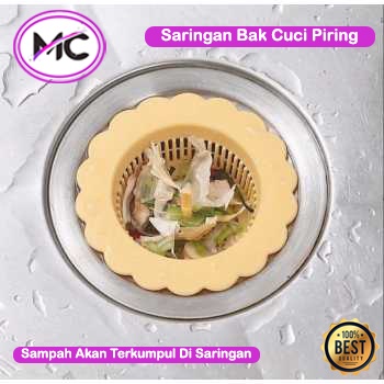 Saringan Wastafel Cuci Piring Penyaring Sink Afur Plastik PVC Saringan Sampah Bak Cuci Piring