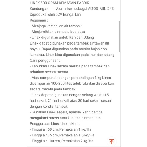 LINEX SUPER vitamin tambak ikan udang 500 gram linex super