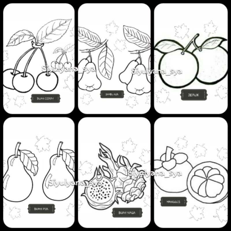 

kertas mewarnai buah hvs a4 sketsa gambar mewarnai
