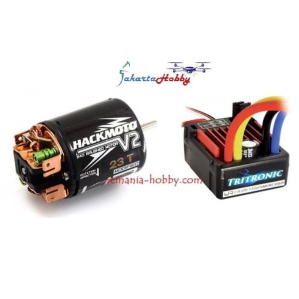 

Promo YR Tritronic 1/10 Waterproof 60A ESC w/ Hackmoto V2 23T Brushed Murah