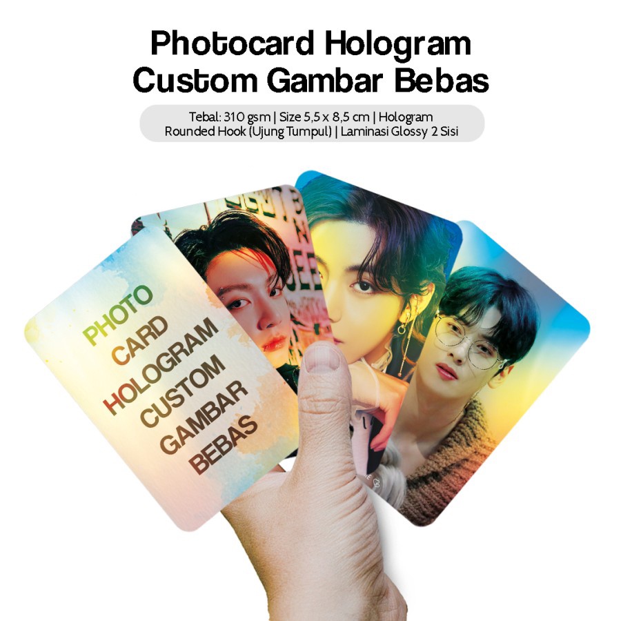 Cetak Photocard hologram