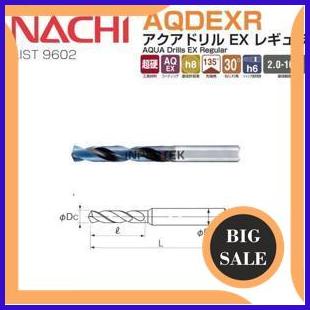 suku cadang LN 9602 Mata Bor 6 NACHI AQUA Drill Bit 6mm Carbide EX Regular 6 mm 1F3B23